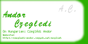 andor czegledi business card